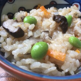 もちっ❗️キノコの炊き込みご飯